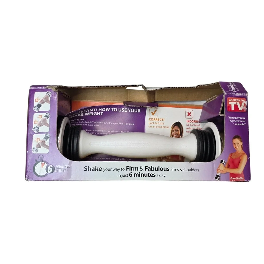 Shake Weight for Women As Seen On TV White Dynamic Inertia Dumbbell 6 Minute A4 - Picture 2 of 15